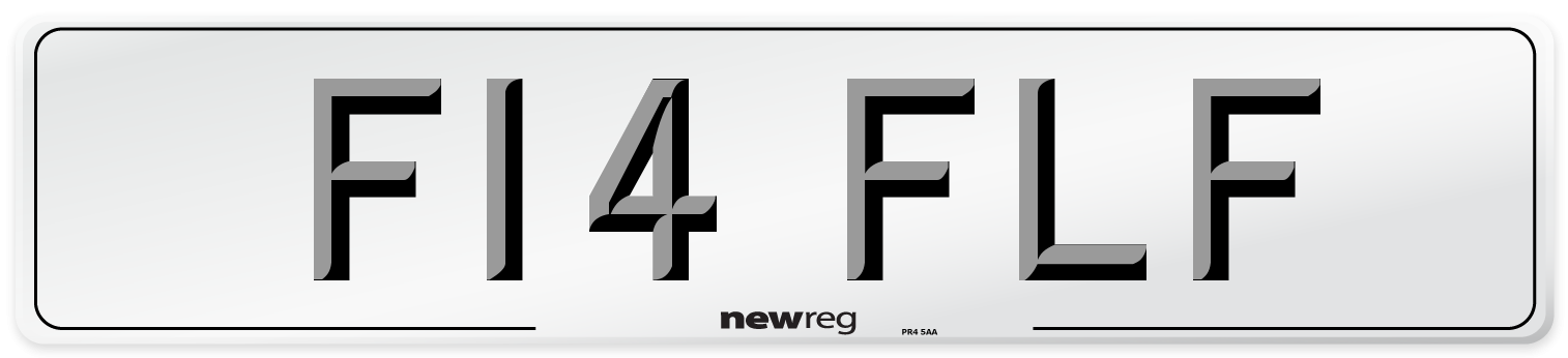 F14 FLF Number Plate from New Reg